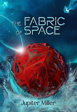 SciFi premade book cover with a red fiber sphere in the center on an alien planet.