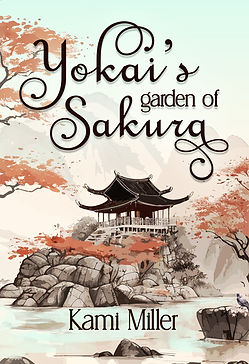 Premade Book Cover with a japanese hut in its center.  suited for a piece of period.
